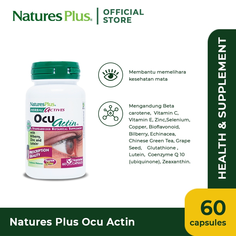Jual Natures Plus Ocu Actin - 60 Capsules | Shopee Indonesia