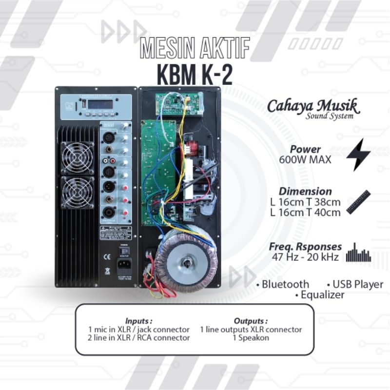 Jual Mesin Speaker Aktif Power Kit Aktif Watt Original Kbm