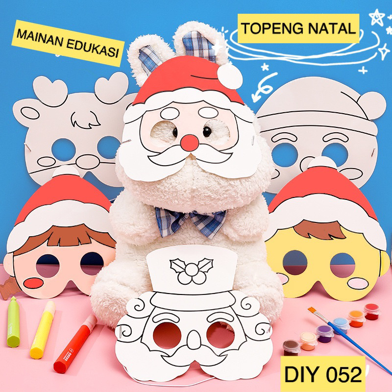 Jual DIY 052 | MAINAN EDUKASI MENWARNAI GAMBAR DI TOPENG NATAL ...