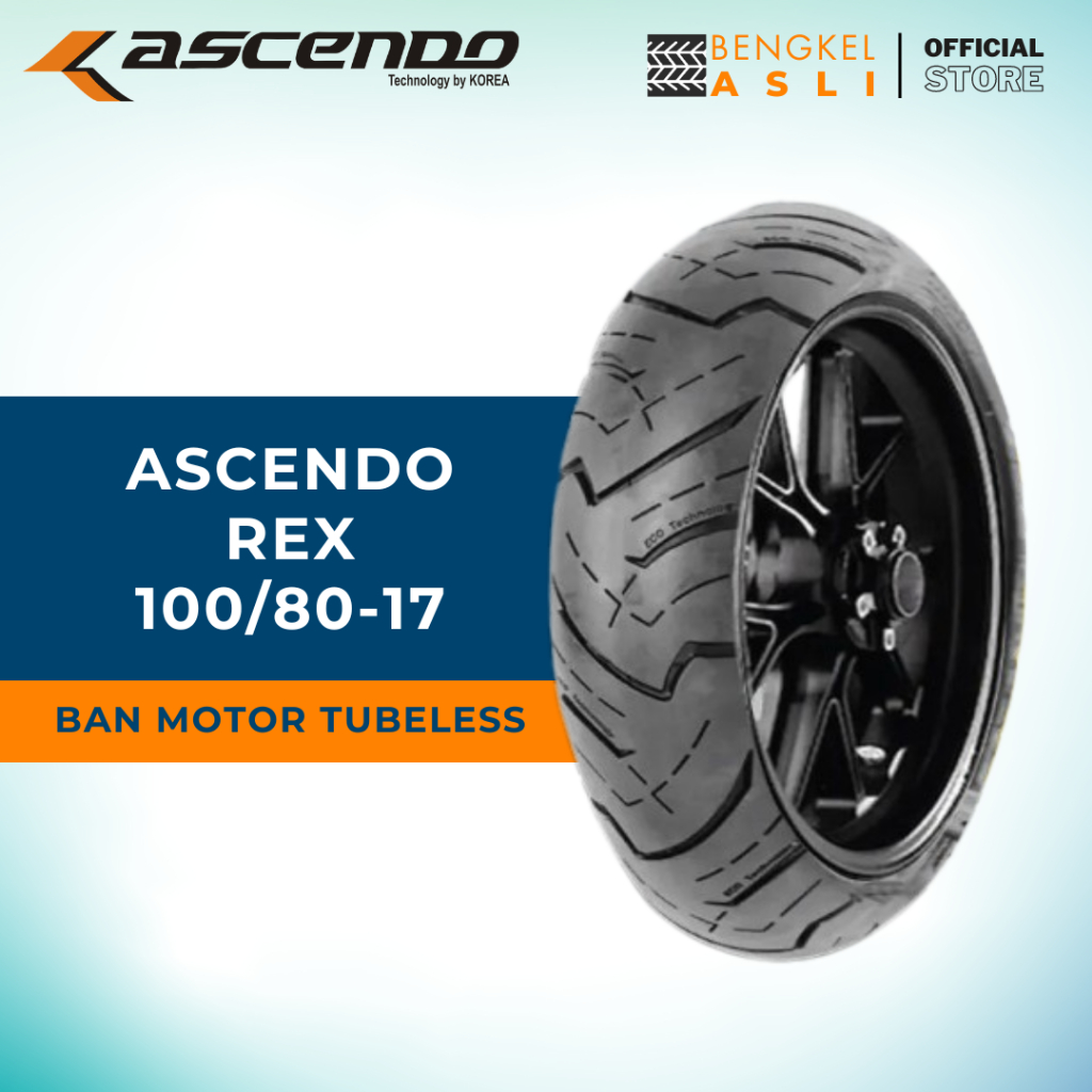 Jual Ban Motor ASCENDO REX Ring 17 100/80-17 Tubeless (TL) | Shopee ...