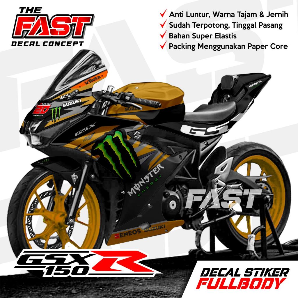 Jual TERBARU BISA COD Decal Gsx R150 Full Body Racing MotoGP Variasi ...