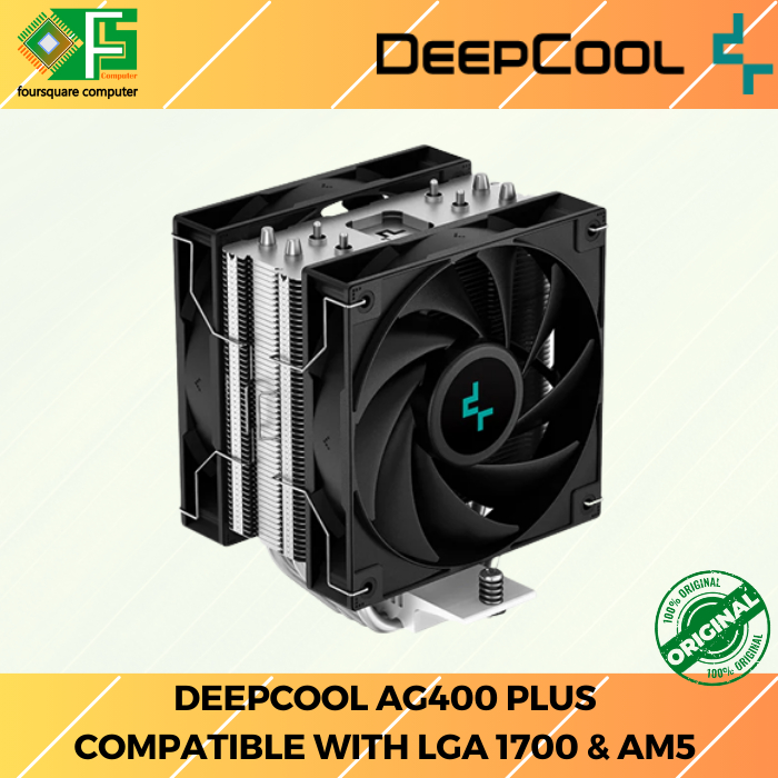 Jual CPU Cooler Deepcool AG400 Plus Dual Fan | HSF CPU Air Cooler ...