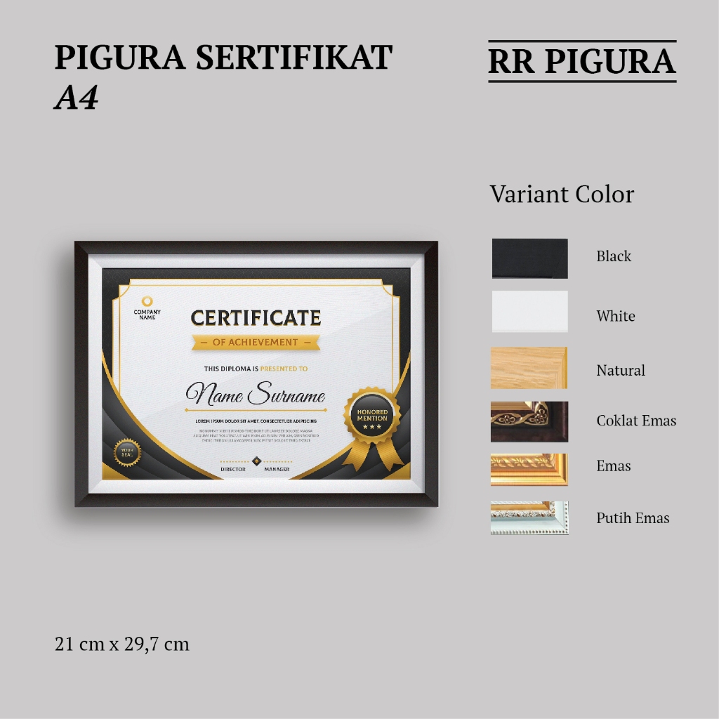 Jual RR23 - Figura Foto Termurah Sertifikat Kertas A4 Bisa Request