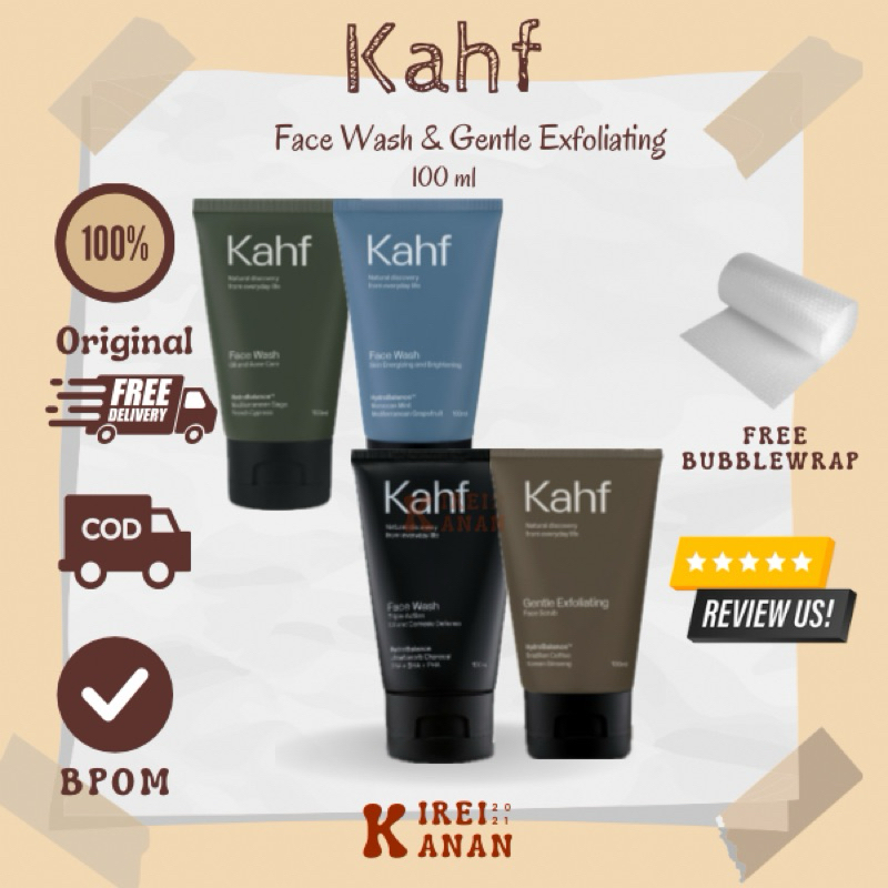 Jual Kahf face wash oil acne care / energizing brightening / triple