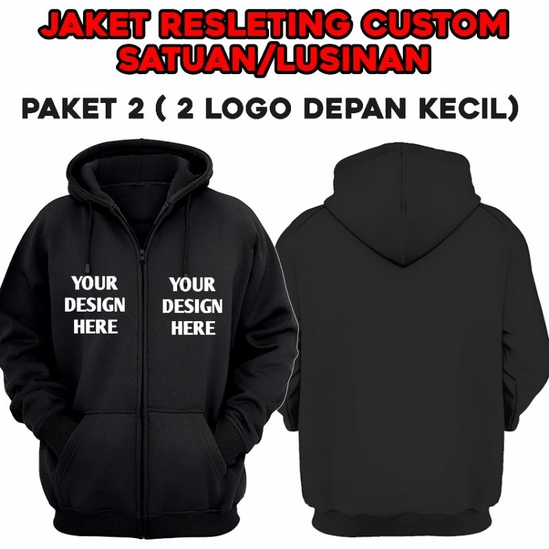 Jual jaket custom pakai resleting satuan hoodie cus…