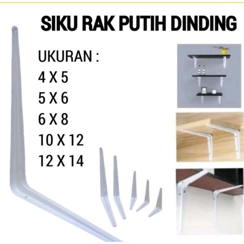 Jual Siku Rak L Dinding GDO 10 X 12cm Braket Siku Rak Dinding | Shopee ...