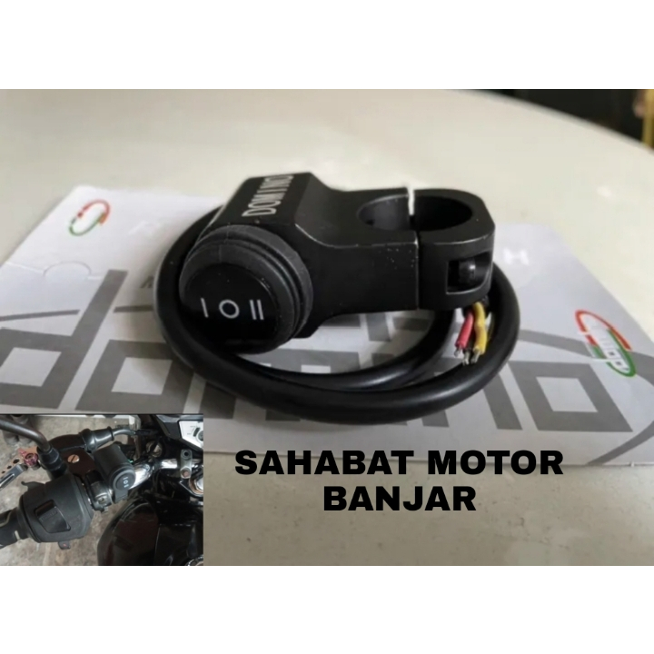 Jual Saklar ON OFF ON Stang Motor 3 Switch Domino Bulat Bahan Besi ...