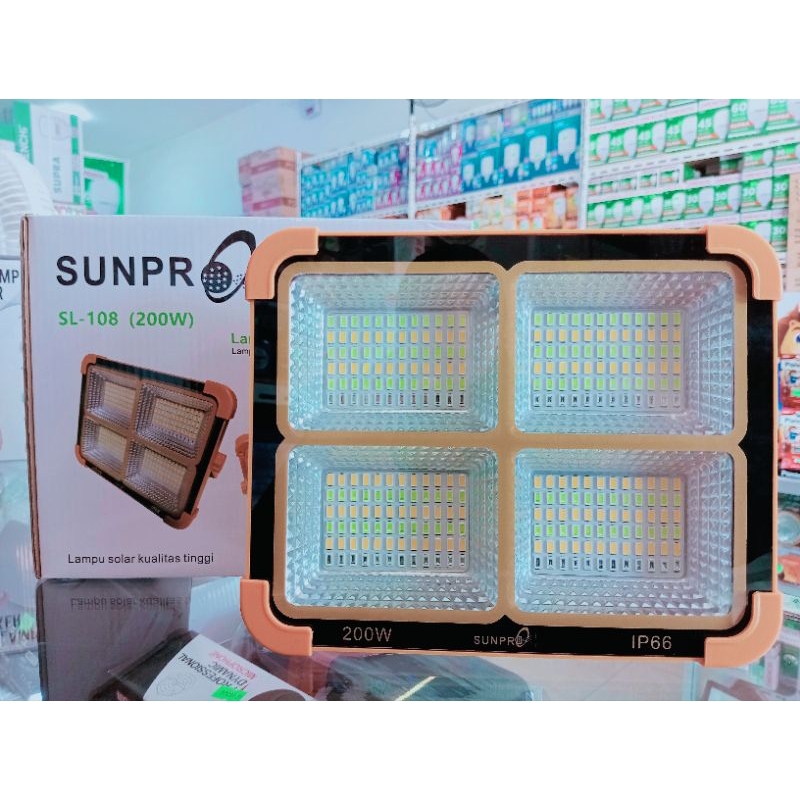 Jual LAMPU LED SOLAR EMERGENCY MULTIFUNGSI 200 WATT SUNPRO | Shopee ...