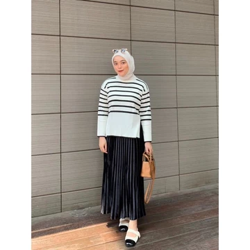 Rok Plisket Bludru Import Rok Bludru Wanita Muslim