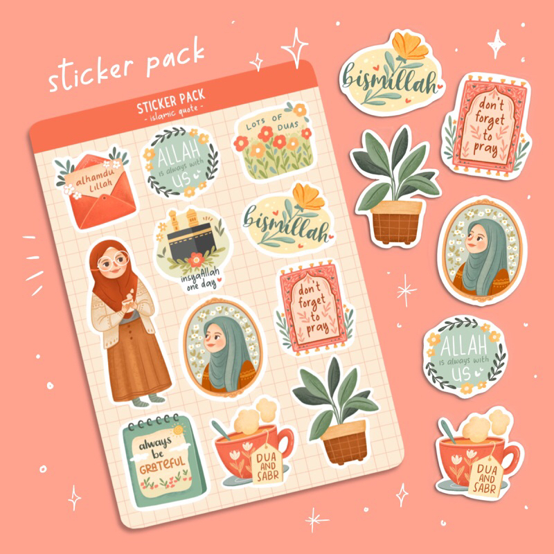 Jual Islamic Quotes Sticker Pack by Loonaftr | Shopee Indonesia