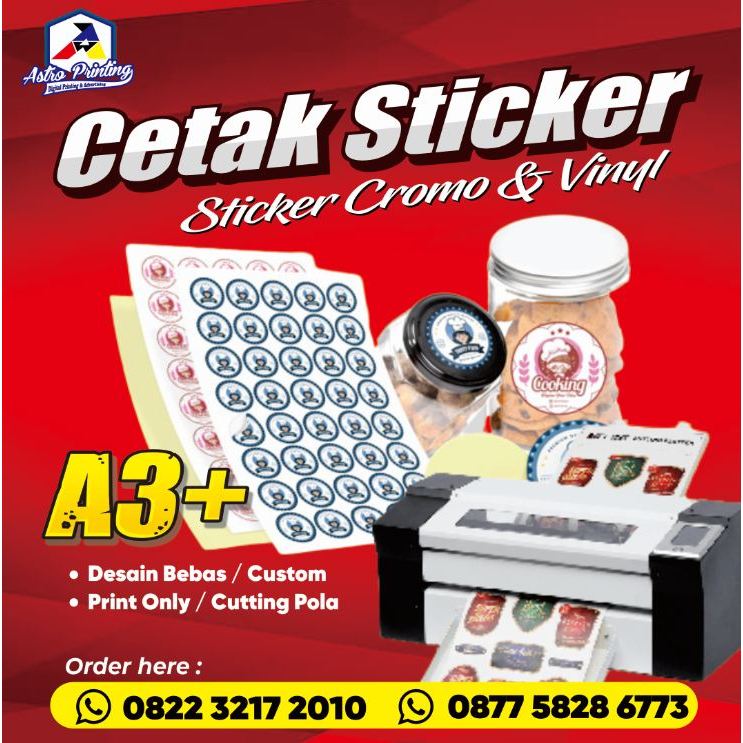 Jual Cetak Sticker Cromo | A3+ (Print + Cutting) | Shopee Indonesia