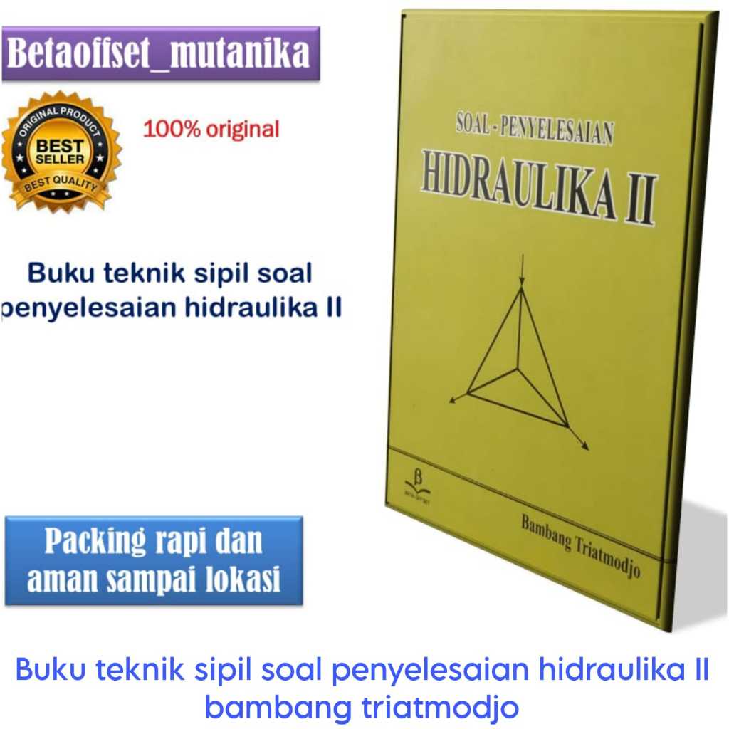 Jual Buku Teknik Sipil Soal Penyelesaian Hidraulika 2 Bambang ...