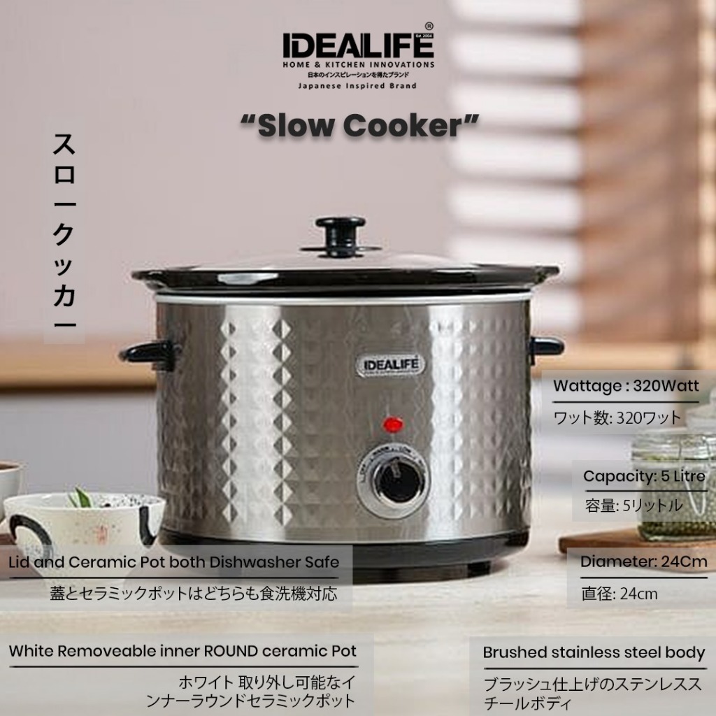 Jual IDEALIFE Slow Cooker (5.0Litre) IL350 Shopee Indonesia