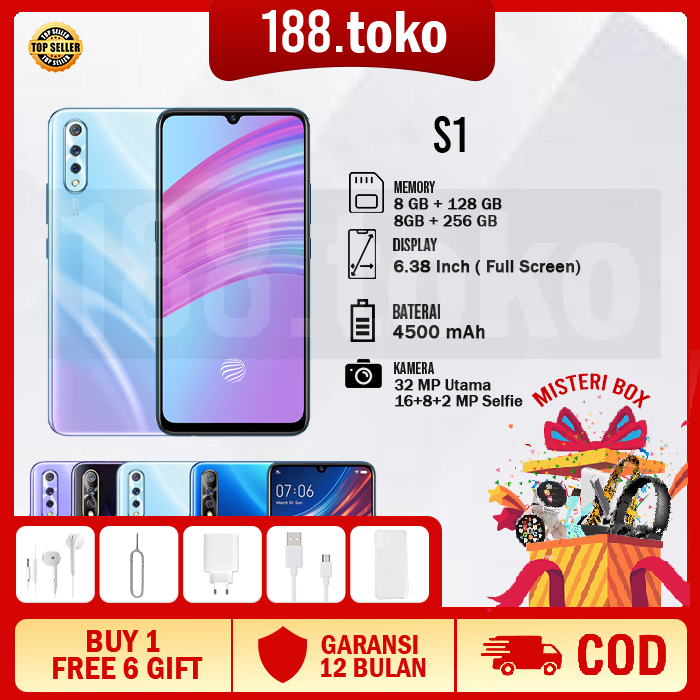 Jual HP VIVO S1 RAM 8/256GB 4G LTE Handphone Mulus Normal FullSet ...