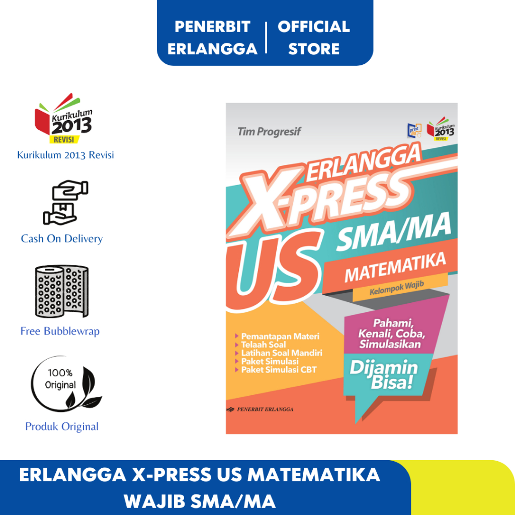 Jual BUKU SOAL: ERLANGGA X-PRESS US SMA MATEMATIKA-WAJIB -ERLANGGA ...