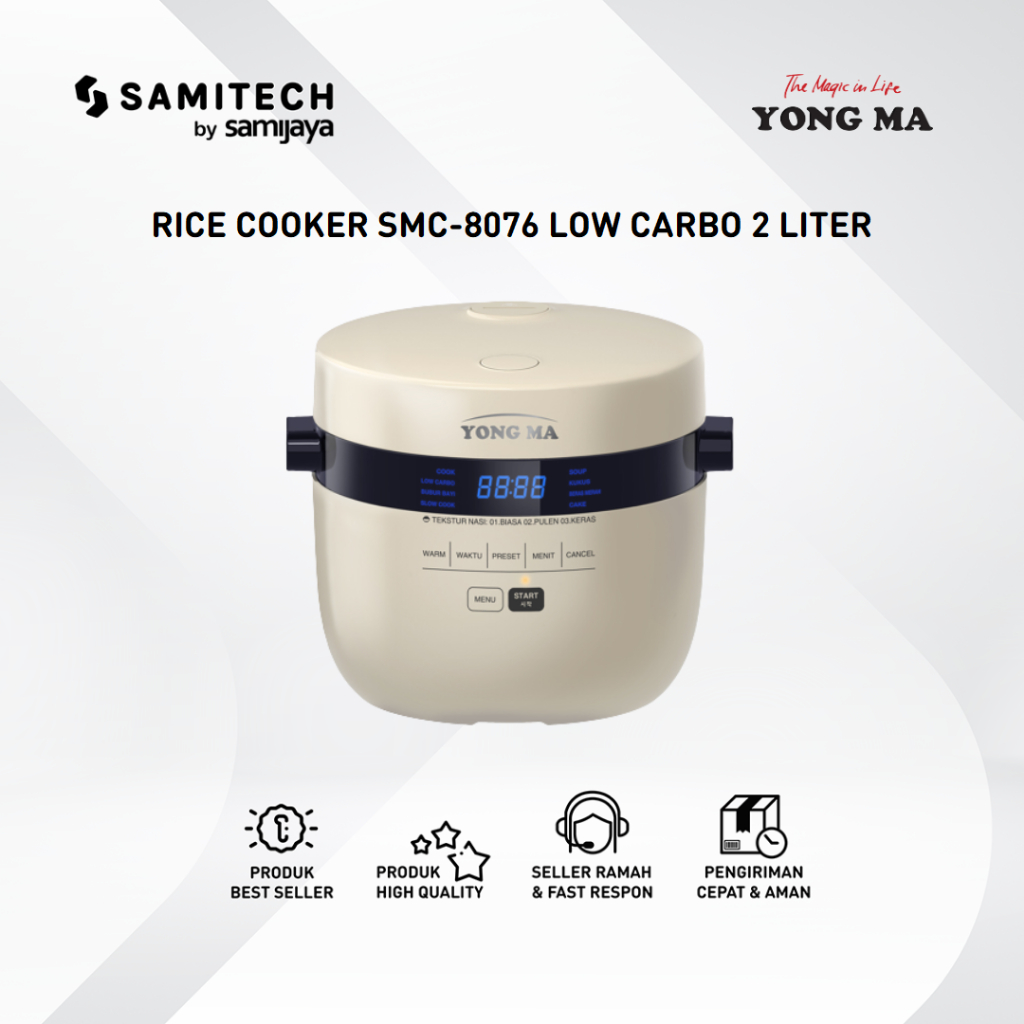 Jual MAGIC COM RICE COOKER YONGMA SMC8067 SMC 8067 DIGITAL LOW CARBO