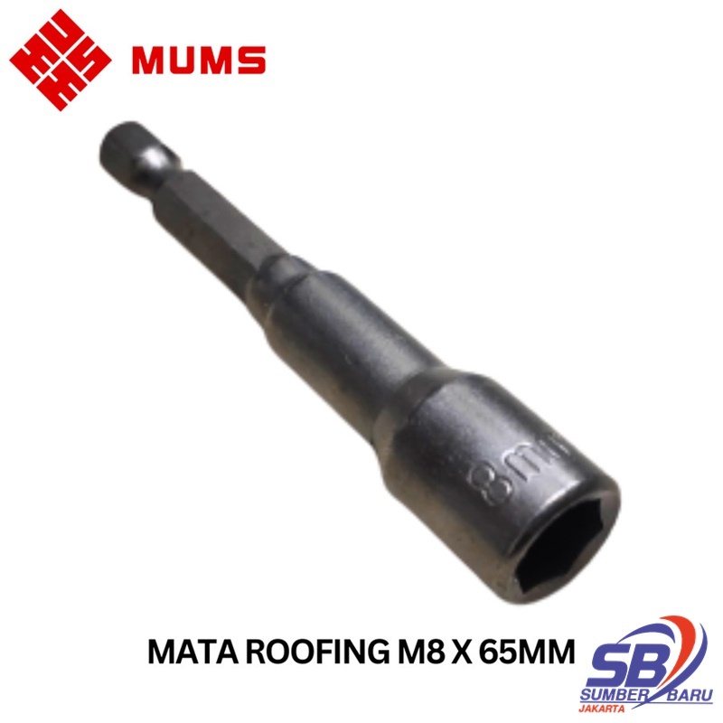 Jual Mata Rufing Roofing Sok Socket Magnetic 8 mm x 65 Drilling Nut ...