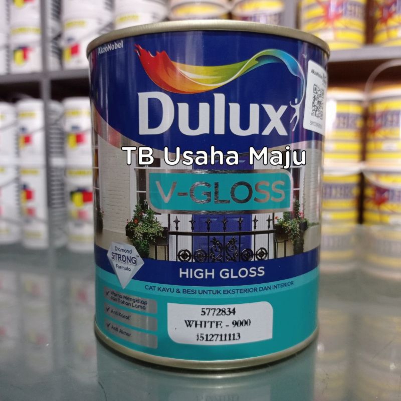 Jual Cat Minyak Kayu And Besi Dulux V Gloss High Gloss Putih Shopee Indonesia 5884