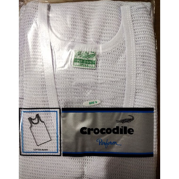 Jual SINGLET CROCODILE JALA PUTIH ORIGINAL, KUTANG JALA CROCODILE 800 V ...