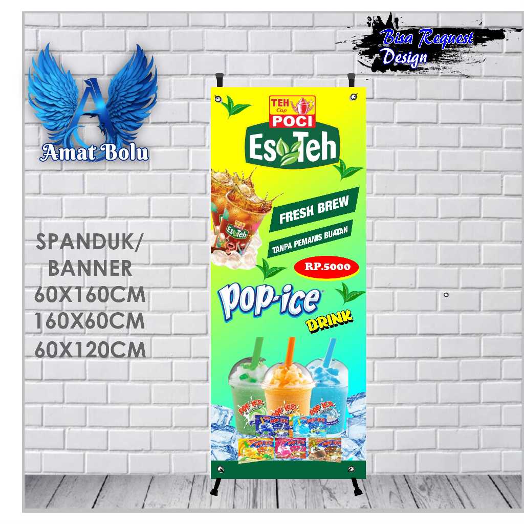 Jual Banner Mmt Spanduk Es Teh Poci Pop Ice Ukuran 60x160 Bisa Request Shopee Indonesia 9456