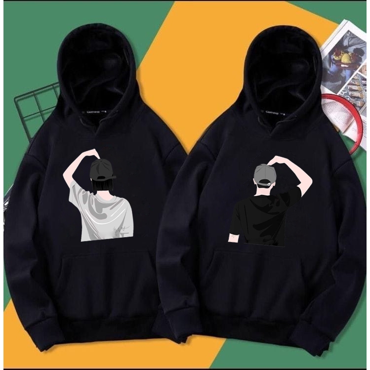 Jual switer pria wanita couple sweater hoodie couple love korea