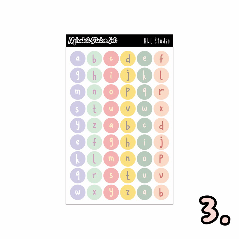 Jual HWL STUDIO - Alphabet Sticker - Sticker Huruf - Sticker Dekorasi ...