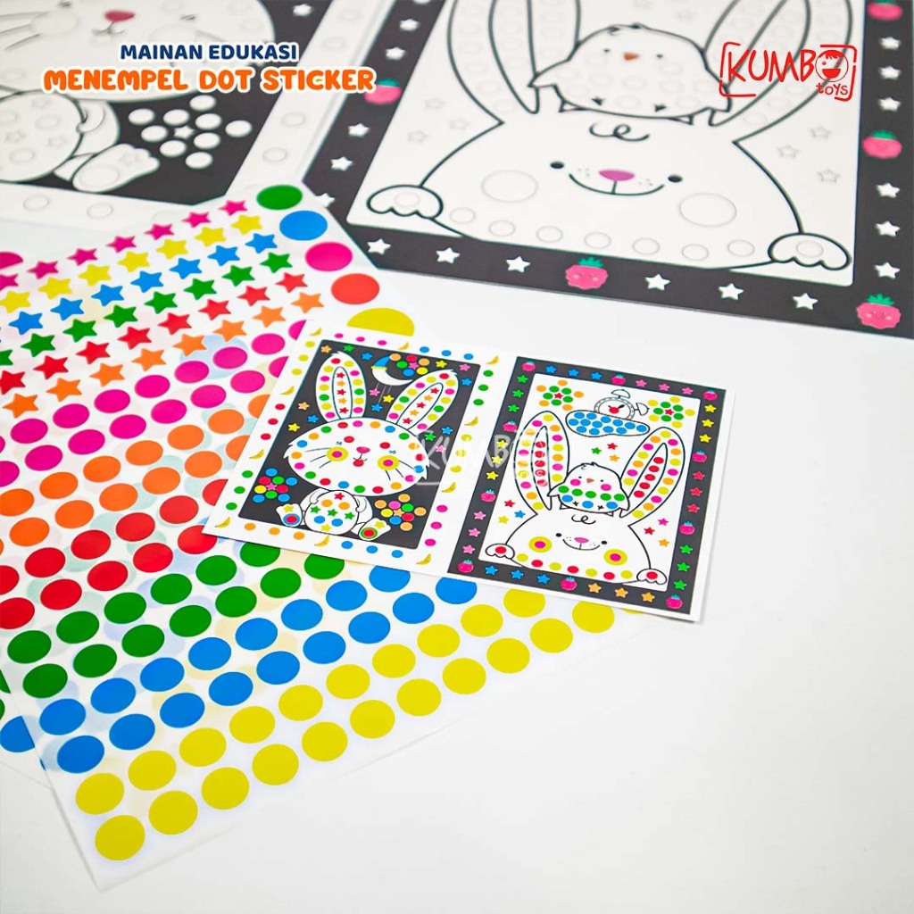 Jual Mainan Edukasi Menempel Sticker / Label Dot Karakter Bergambar ...
