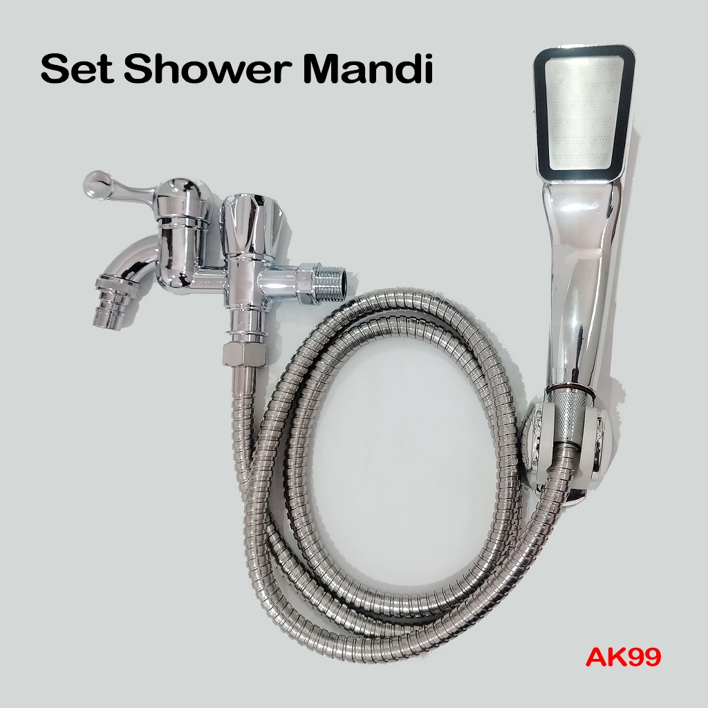 Jual Esca Paket Komplit Kran Chrome Shower Mandi Shower Aerator Shopee Indonesia