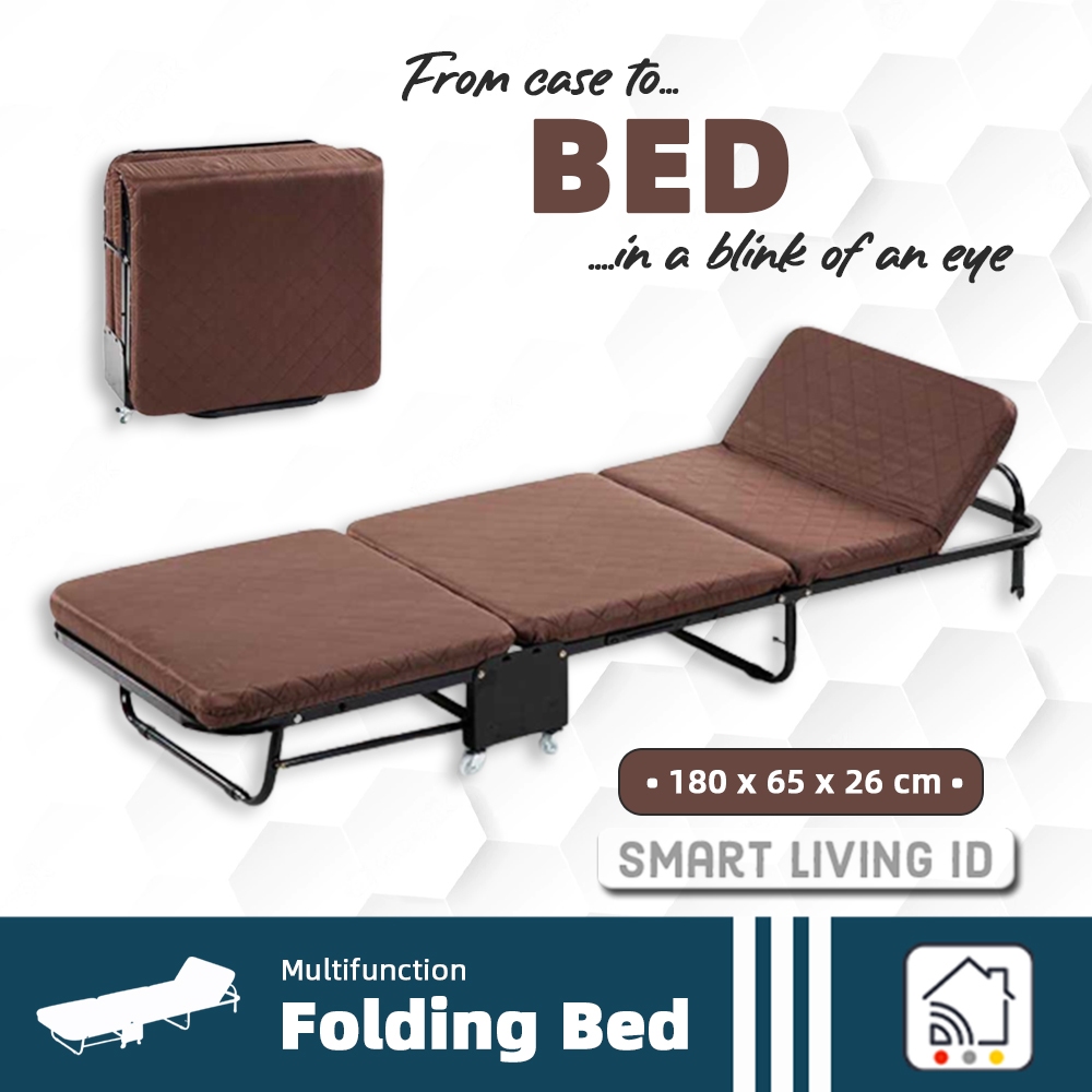 Jual Kasur Tempat Tidur Lipat Portable Three Fold Simple Folding Bed