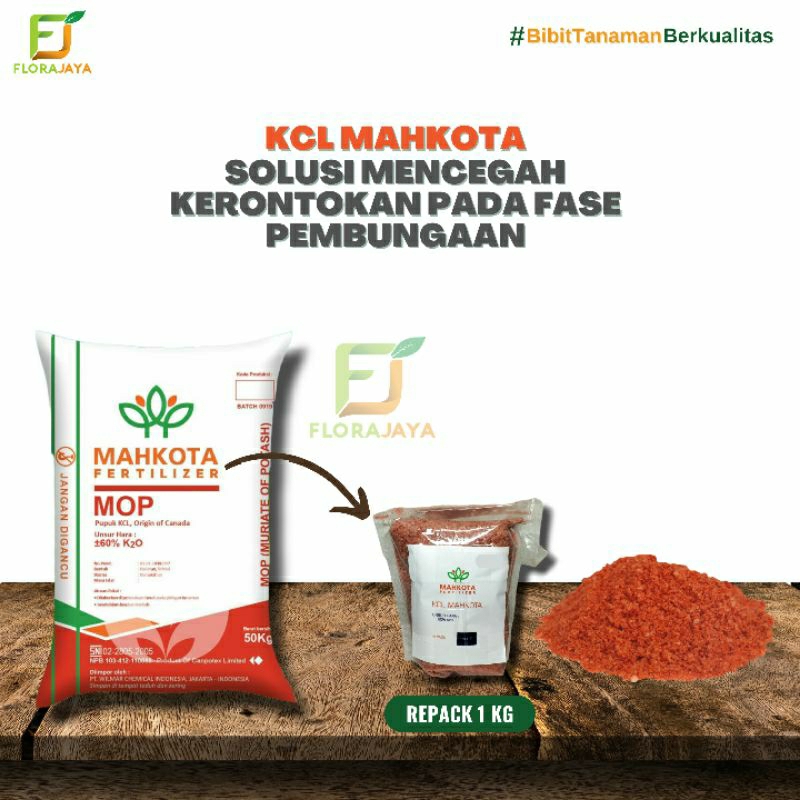 Jual Pupuk Kclmop Mahkota Repack 1kg Shopee Indonesia 