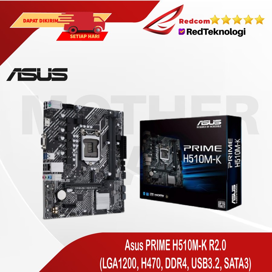 Jual Motherboard ASUS Prime H510M K LGA1200 DDR4 Intel H510 MK | Shopee ...