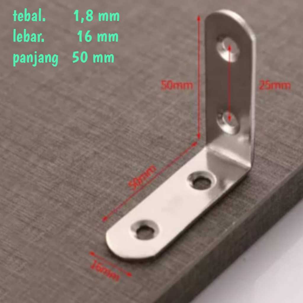 Jual siku besi L rak plat penyangga ambalan / hambalan shelf bracket ...