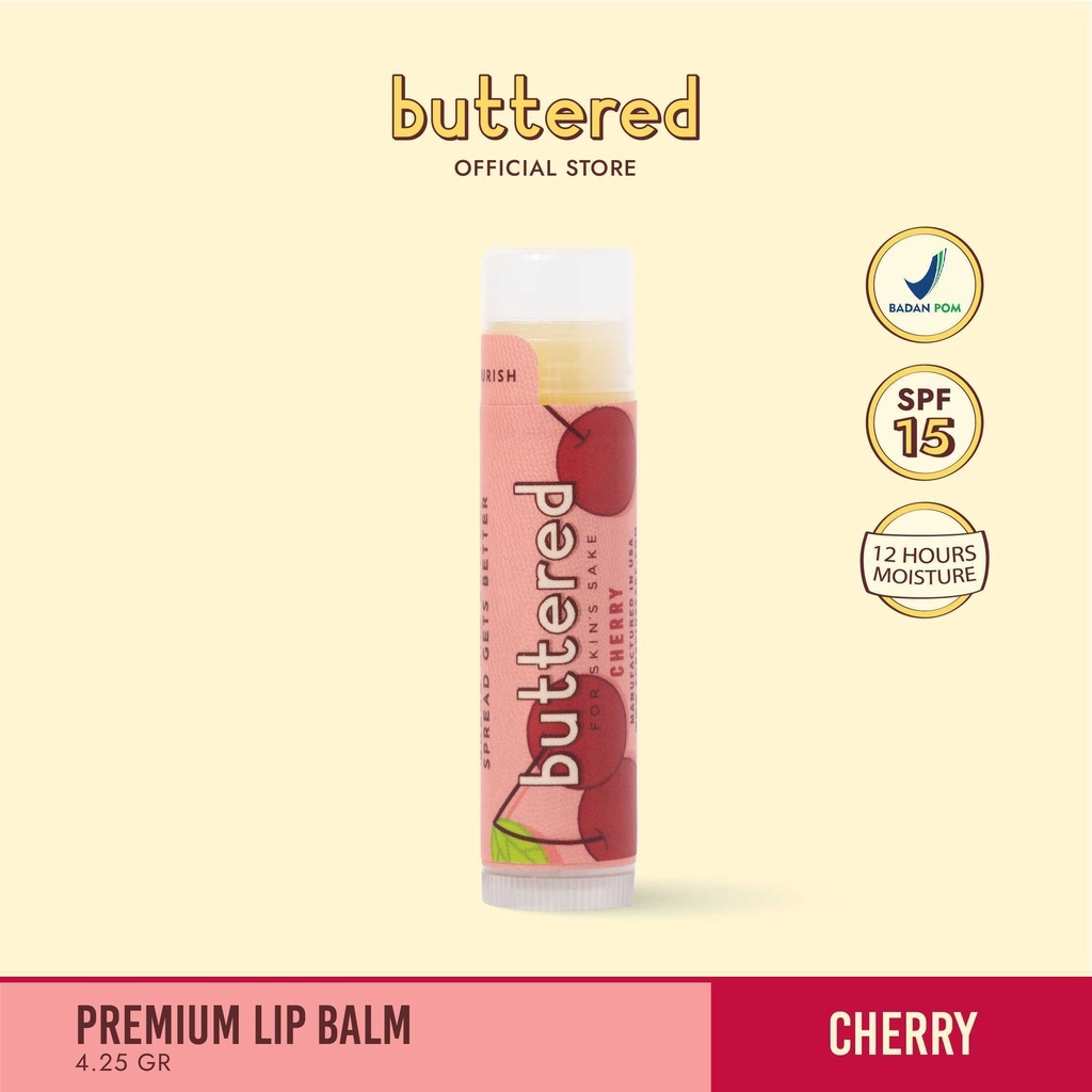 Jual BUTTERED Premium Lip Balm SPF 15 / Pelembab Bibir / Lip Care ...