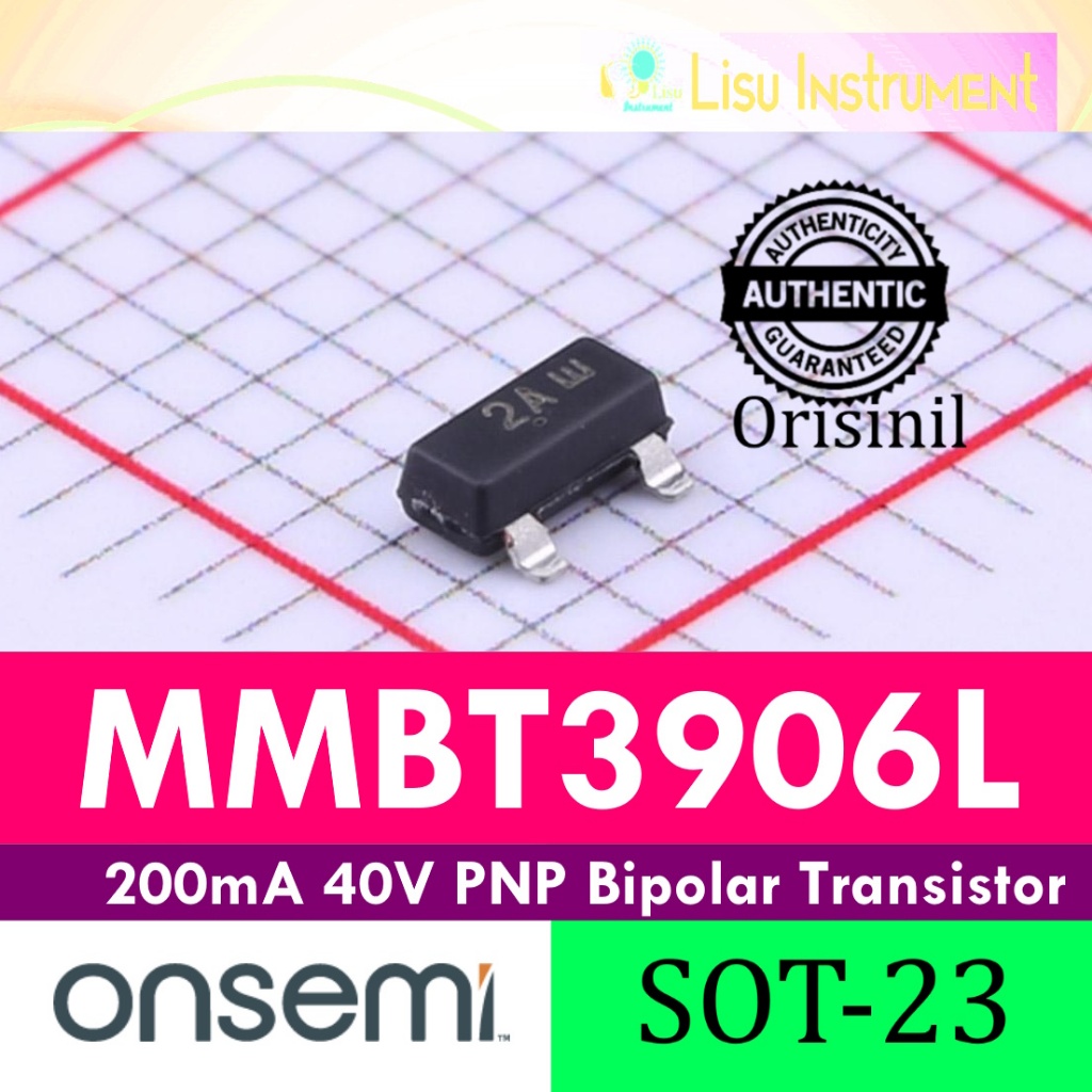 Jual MMBT3906 200mA 40V PNP Bipolar Junction Transistor 2A MMBT3906L ...