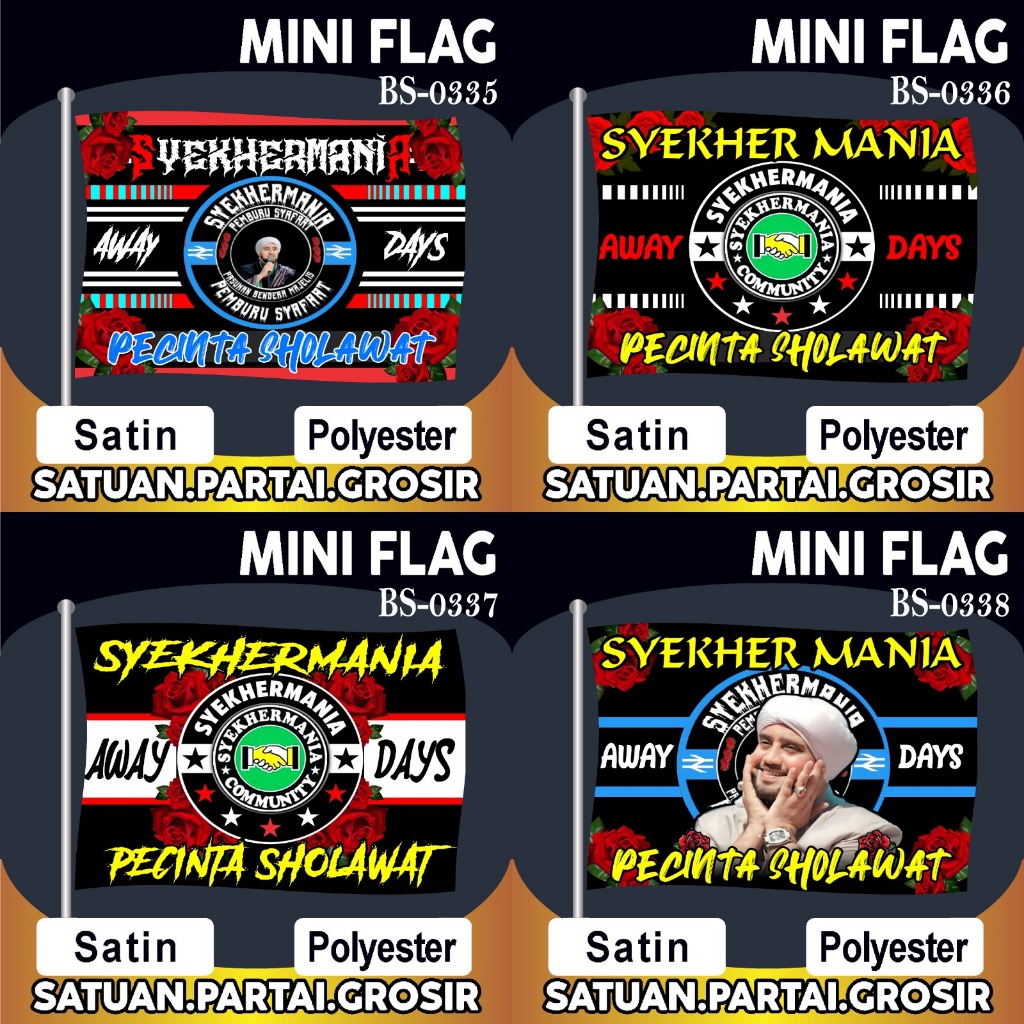 Jual Bendera Syekhermania Terbaru V76/Bendera Pecinta Sholawat/Bendera ...