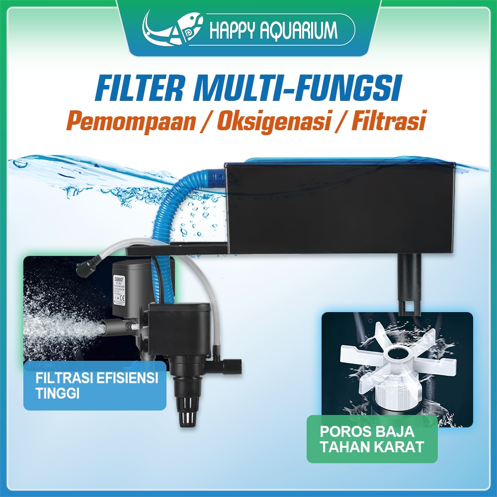 Jual Mesin Top Filter Aquarium Box Filter Pembersih Aquarium Aquascape