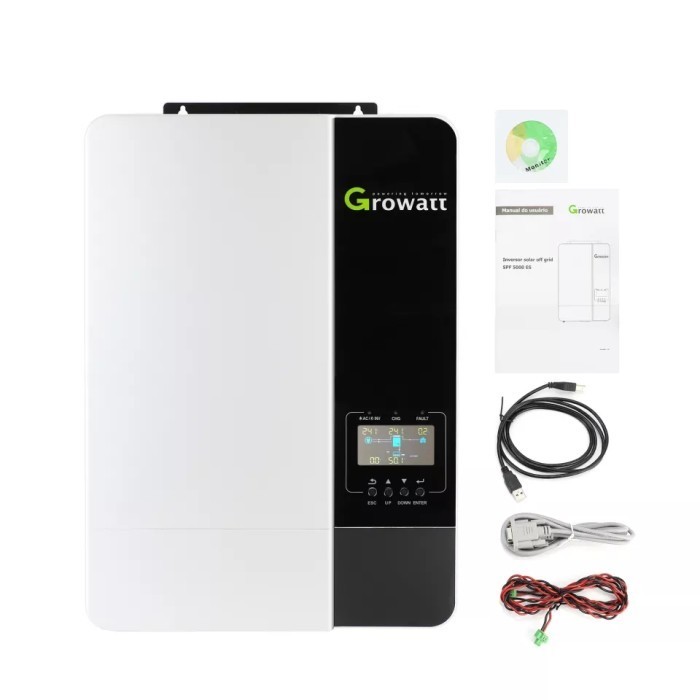 Jual Inverter Hybrid Off Grid Growatt 3500W SPF 3500 ES Solar Charge 3 ...