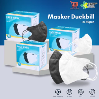 Masker Duckbill Isi 50pcs 3Ply Facemask Earloop Disposable