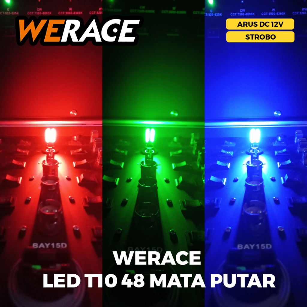 Jual Werace Led T Mata Putar Kedip Flash Shopee Indonesia