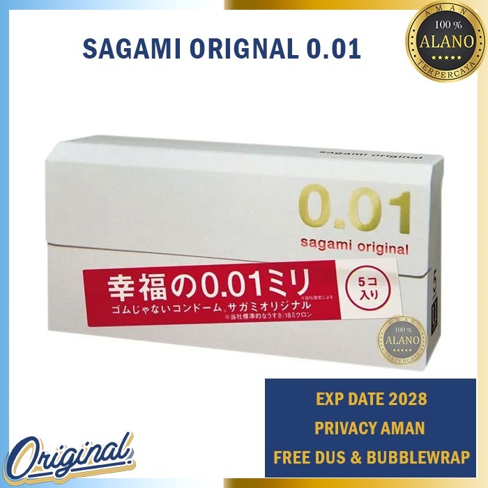 Jual Kondom Sagami 0 01 Original Japan Isi 5pcs Shopee Indonesia