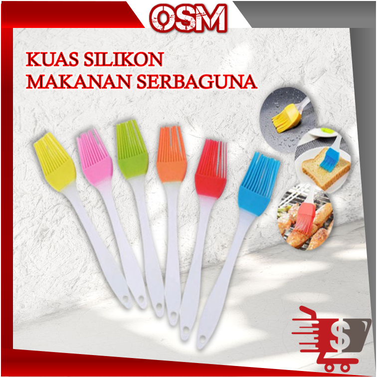 Jual OSM - H633 Kuas Silikon Oles Kue Roti / Barbeque BBQ / Silicone ...