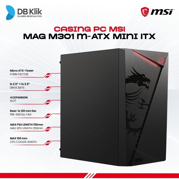 Jual Casing PC MSI MAG M301 m-ATX Mini ITX | Shopee Indonesia