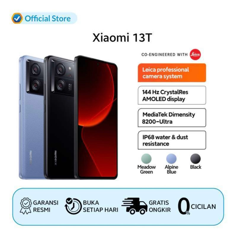 Xiaomi 13T Smartphone 12GB+256GB 6.67" FHD+ AMOLED DotDisplay