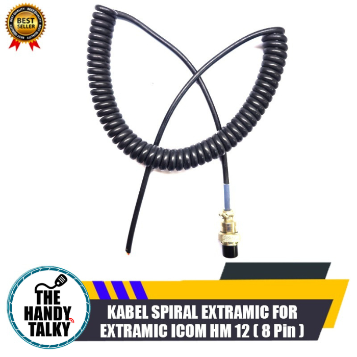 Jual Kabel Spiral Extramic Icom For Extramic Icom HM 12 8 Pin Mic Icom ...
