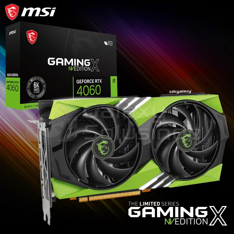 Jual MSI GeForce RTX 4060 GAMING X NV EDITION 8GB GDDR6 VGA RTX4060 8GB ...