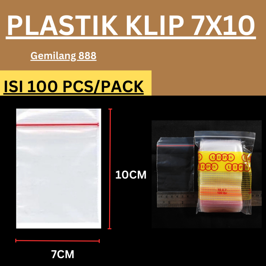 Jual Kantong Plastik Klip 7x10 100 Pcs Plastik Zipper Lock Plastik