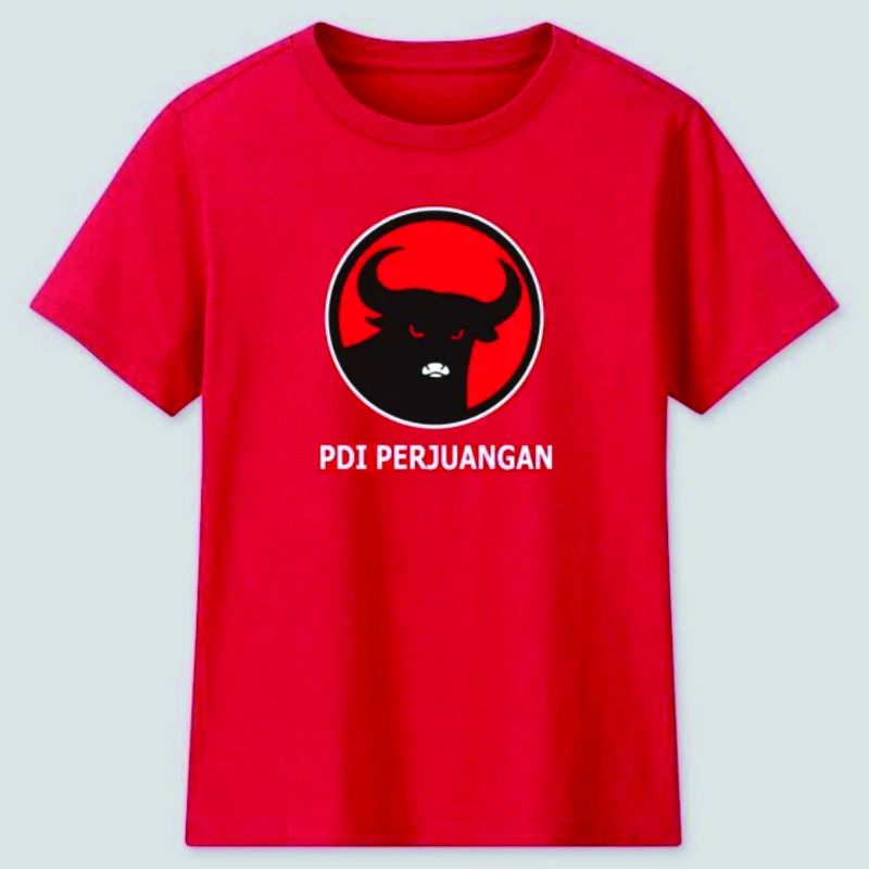 Jual KAOS KERAH BULAT-PARTAI PDI PERJUANGAN-BAJU TANGAN Pendek | Shopee ...