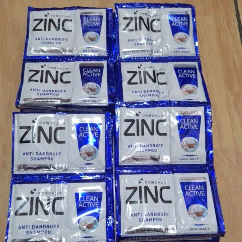 Jual ZINC sampo sachet 10 ml 1 renceng isi 2x12 sachet | Shopee Indonesia