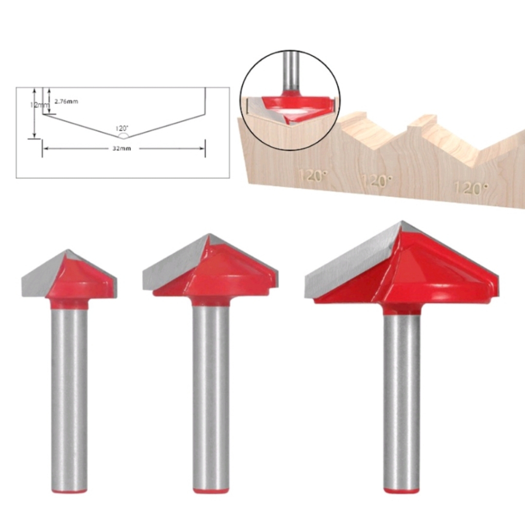 Jual Mata Router CNC Engraving V Groove 60,90,120,150 Derajat Shank 6mm ...