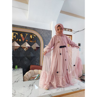 Lily dress size anak dan ibu gamis pesta anak-anak gaun anak perempuan  gamis burkat kondangan gamis mewah size anak umur tahun 15 tahun